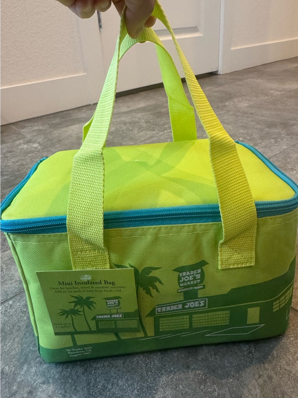 Trader Joe’s lime green mini insulated bag summer 2026 color NEW